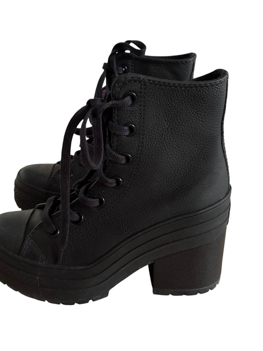 🖤 Vintage Converse Black Platform Heeled Boots 🖤 - Picture 8 of 8